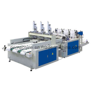 3 Lines Automatic T-Shirt Bag Making Machine (with auto Punching)